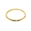 Gold plated vermeil 925 sterling silver rainbow cz thin band skinny engagement band simple cz ring