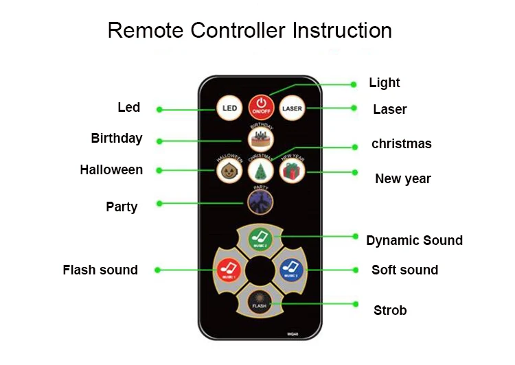 ALIEN New Led 9 Color Multi Function Laser Light Projector