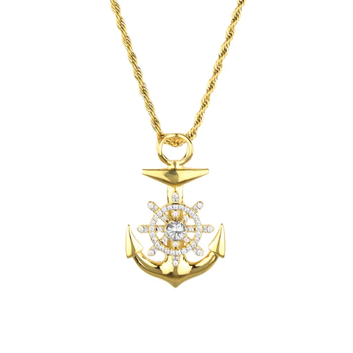 

Gold Anchor Pendant Necklace New Design Stainless Steel Anchor Pendant, 14k;18k gold