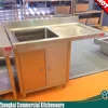 metal kitchen sink base cabinet/stainless steel kitchen sink cabinet/single bowl stainless steel sink with drainboard