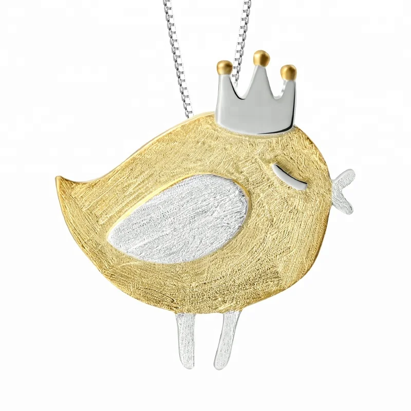 

Wholesale 925 silver Princess Bird crown pendant