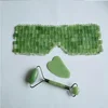 High Quality Xiuyan Jade Green roller and guasha Sleep Cooling Threapy Jade Eye Mask