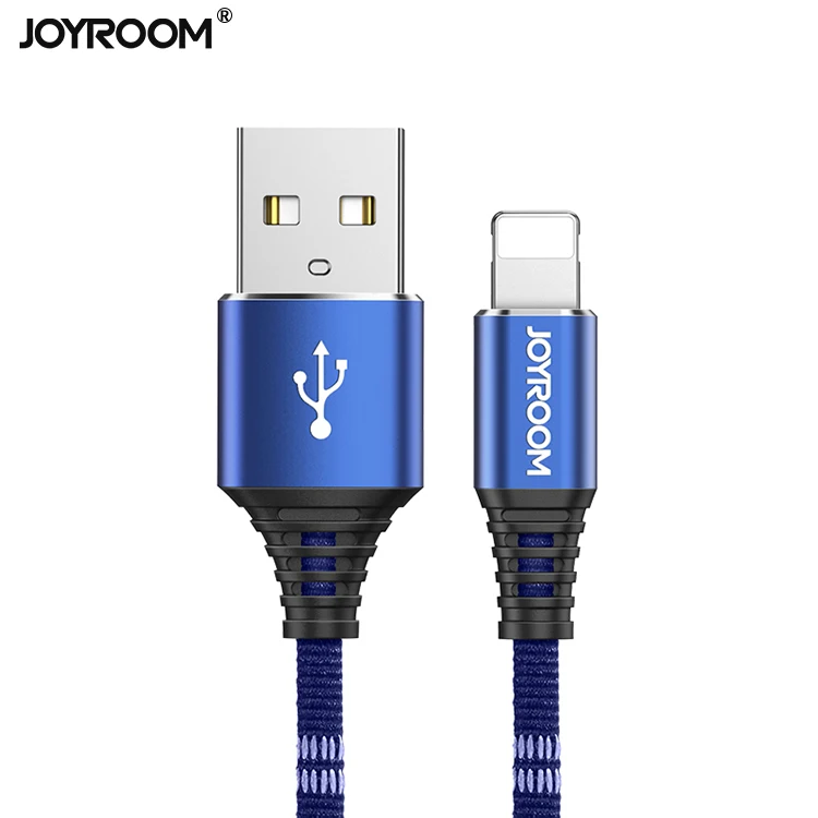 

Joyroom Fabric Braided Aluminum Usb Otg Cable For Iphone, Black/red/blue