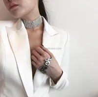 

Rhinestone Choker Crystal Gem Luxury Chokers 2017 Collar Chocker Chunky Statement Necklaces Jewelry Accessories