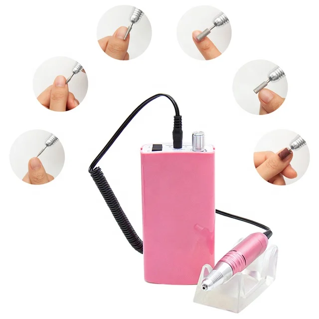 

Portable Nail Drill 30000rpm Electric Wireless Cordless Rechargeable Nail Drill, Pink / oem color