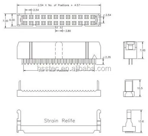 Black 2 54mm Pitch 2x8 Pin 16 Pin Idc Female Header Cable Connector Fc 16 Buy Fc 16 Connector