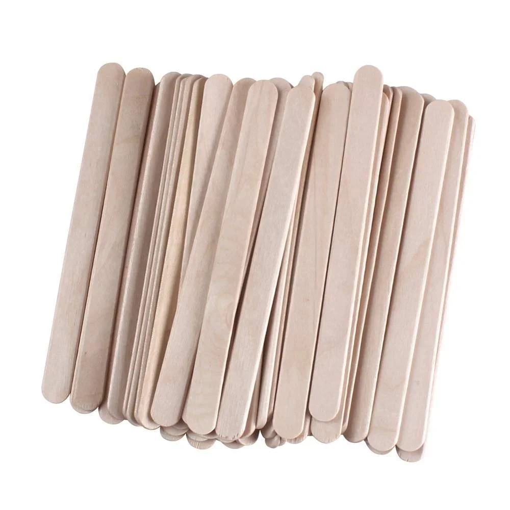 

Wholesale Ice Cream Stick High Quality Wooden Popsicle Sticks Accept Custom Round Edge Ice Cream, Natural color
