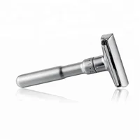 

JDK Female Adjustable Double Edge Shaving Safety Razor Shaver + 5pcs Blades Zinc Alloy