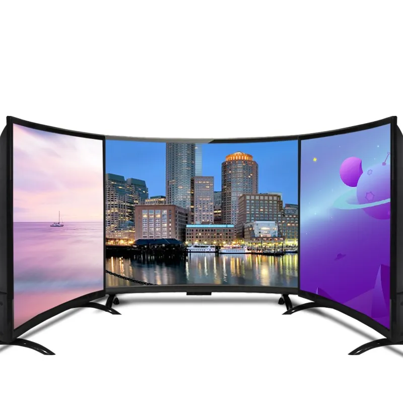 

55inch curved tv screen hd 4K television smart led tv curved 55, Black