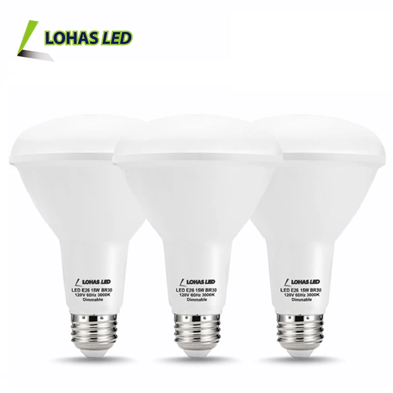 LED BR30 Light Bulbs 3W 5W 7W 9W 12W 15W E27 B22 BR30 LED Bulbs Dimmable Warm/Cool White 15W LED Light China Supplier