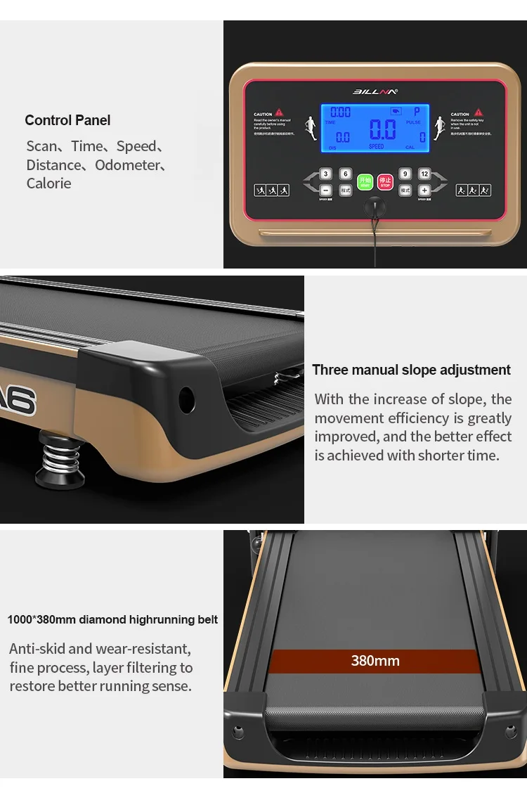 Hot Sale Fitness Folding Running Machine Safety Key Small Treadmill