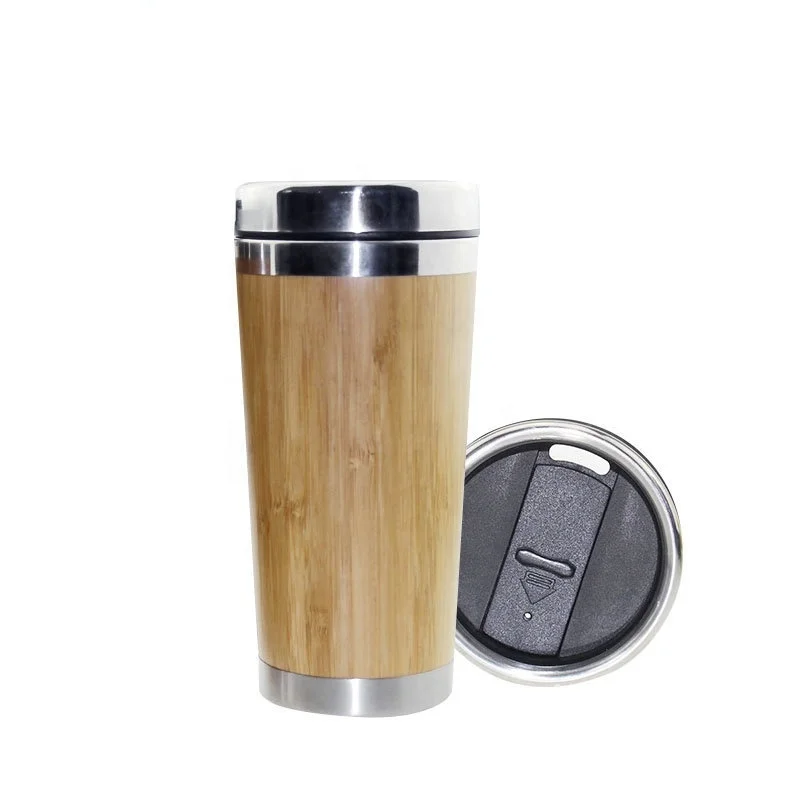 

Natural Vacuum Bamboo Coffee Cup Bamboo Tumbler Travel Mug, Pure color