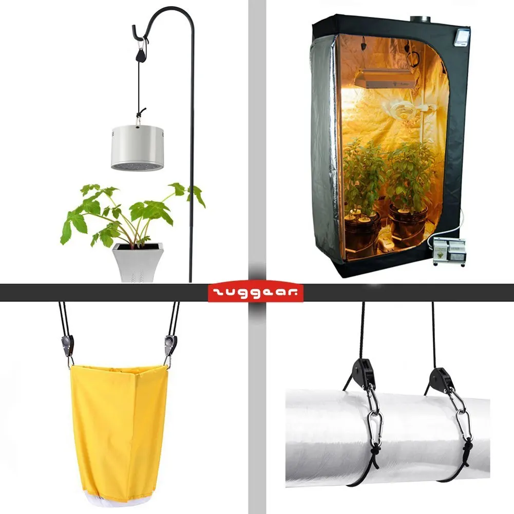 A Pair Of 1/8 Inch Adjustable Grow Light Hangers Rope Hanger For