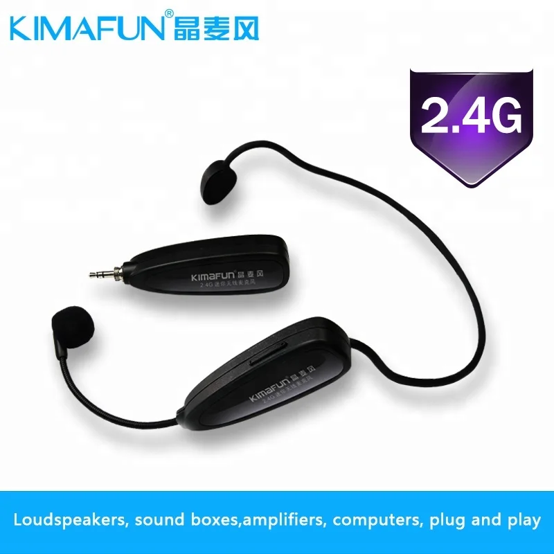 
microfono inalambrico 2.4GHz wireless headset microphone/mike for megaphone amplifier speaker wifi hidden microphone 