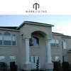 customized beige marble roman hollow round pillar design