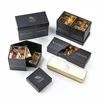 hot-selling unique empty luxury black cardboard chocolate box custom made for artisan chocolatier