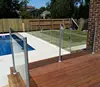 Semi Frameless Glass Pool Fencing Glass Balcony Aluminum Post