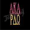 Sparkling Alpha Kappa Alpha Glitter Letter Hot Fix Design for Fabric