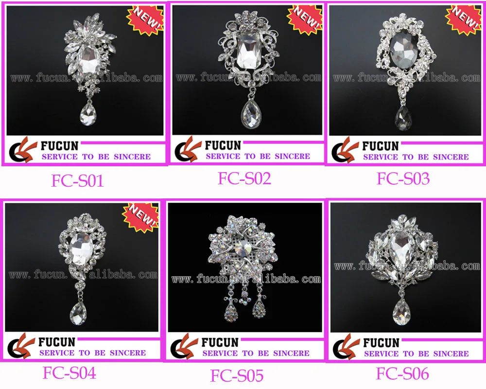 Sparkly Rhinestone Crown Brooch Pin For Wedding Bouquet Bridal Sash Embellishment Dress Applique 