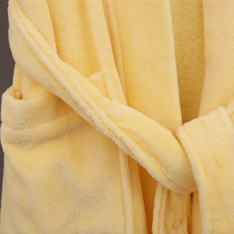 Turkish Cotton Bathrobes Series High Quality Yellow Bathrobe On Sale