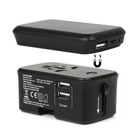 

Otravel factory Wholesale 2.4A smart USB portable travel accessories universal travel adapter with 5000mah power bank