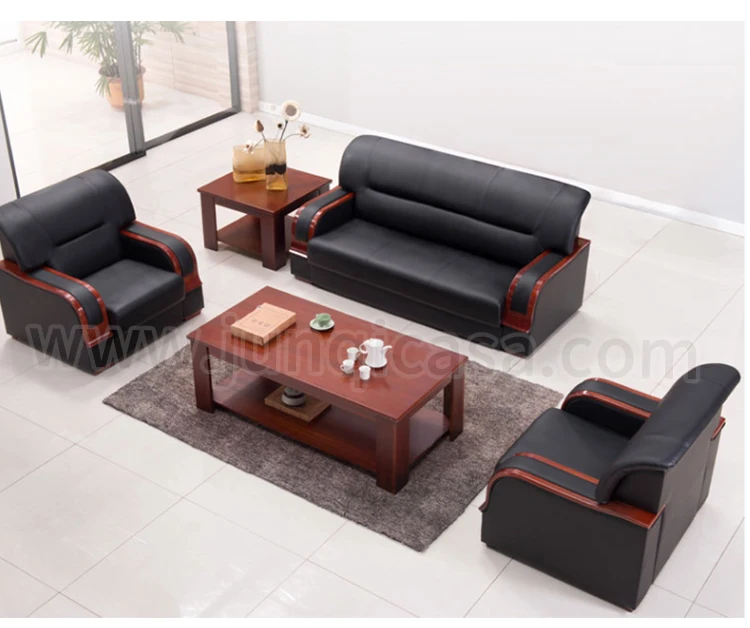 Commerical Black Office Furniture Boss Sofa Set Modern Office Sofa