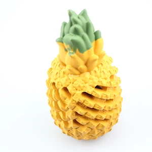 Image of Hot selling dog puzzle rubber pineapple chew toy