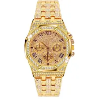 

Ready To Ship Crystal Luxury Ladies Wristwatch Bling Geneva Gold Three Eyes Watch Quartz Watches Fast Delivery