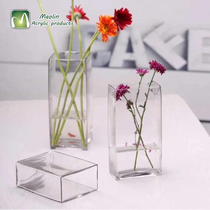 Handmade Home Decoration Custom Cheap Acrylic Flower Vase Glass Vases