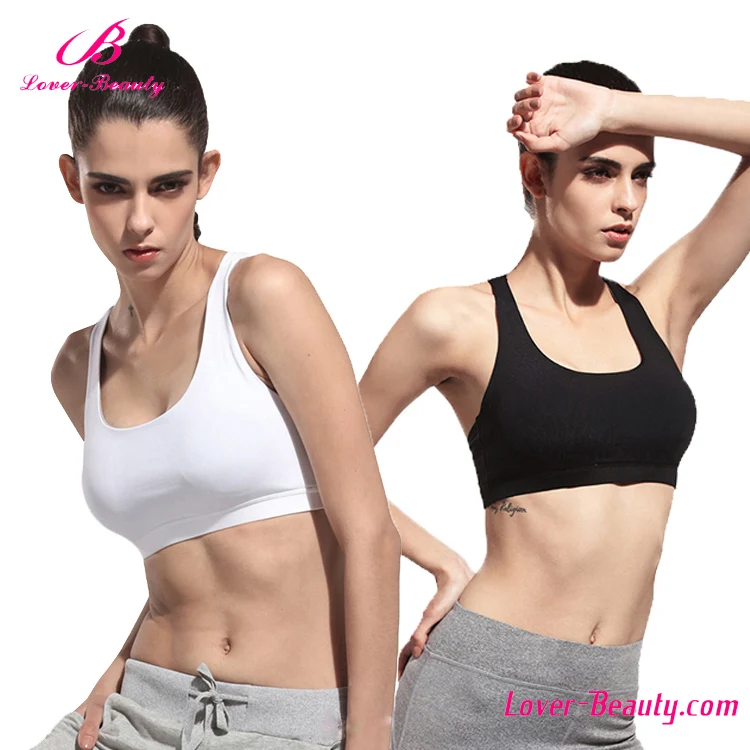 

Hot sexy active black white seamless plain women sports bra, As photo shown