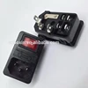 IEC 320 C14 inlet socket with fuse and switch, electric switch and socket