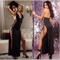 

SFY35 Factory Direct Sales cheap See Through long Adjustable Halter Backless Dresses