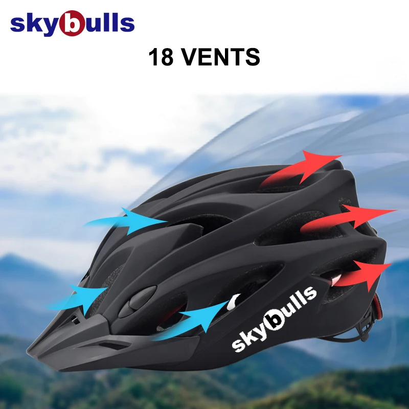 
skybulls 2019 bicycle helmet with sun visor ECE/CE certification mens black helmet 