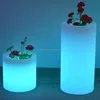 Christmas plastic table led light flower pots
