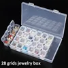 28 Grid Compartment Transparent Medicine Box Jewellery packaging Plastic Adjustable Organizer Jewelry Beads Storage Case