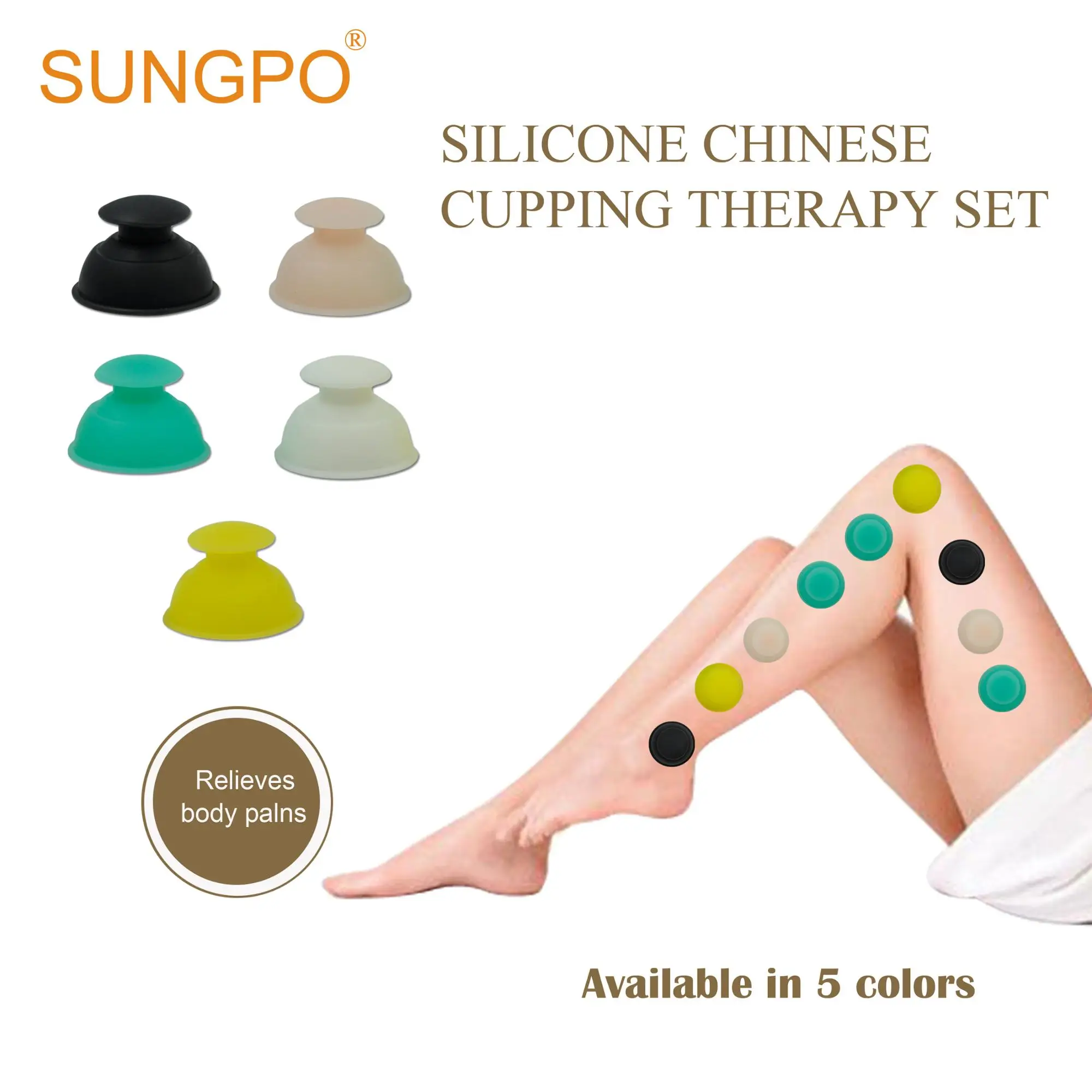 SUNGPO Food Grade Silicone BPA Free Cupping Massage