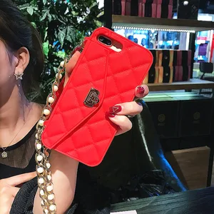 Luxury Soft Silicone Wallet Card Phone Case iPhone