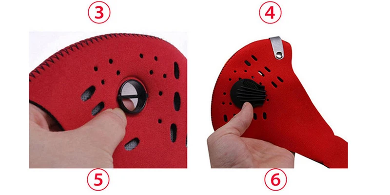 Outdoor bicycle riding half face activated carbon anti smog neoprene face protect mask