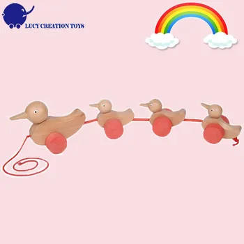 wooden pull along duck
