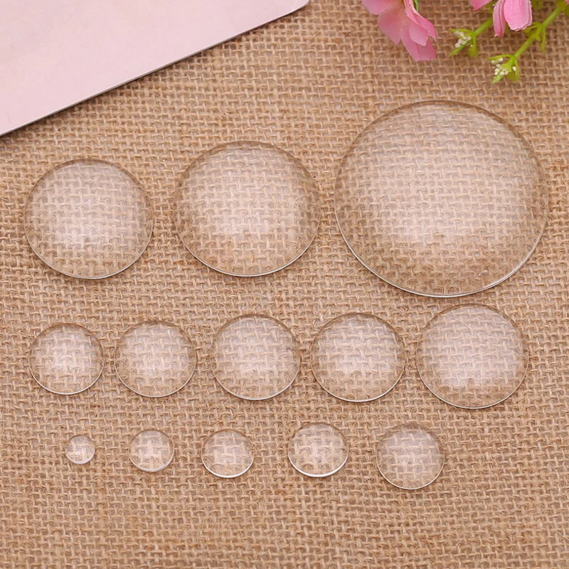 

20pcs/bag Factory Price 12-25MM Clear Round Handmade Photo Glass Cabochons & Glass Dome Cover DIY Handmade Cabochon Beads