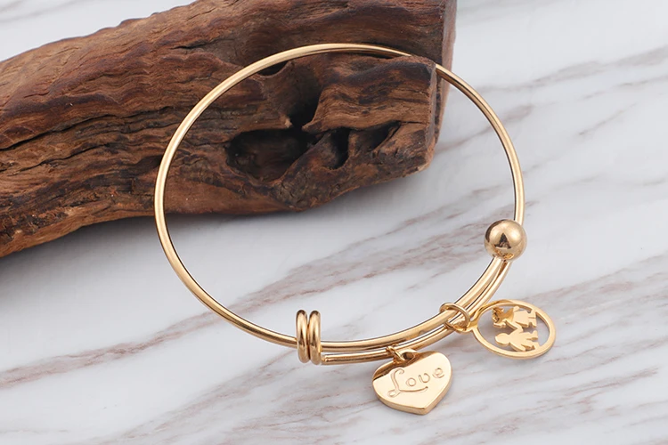 Wholesale custom logo name unisex jewelry stainless steel metal personalized gold plated initial charm bracelets