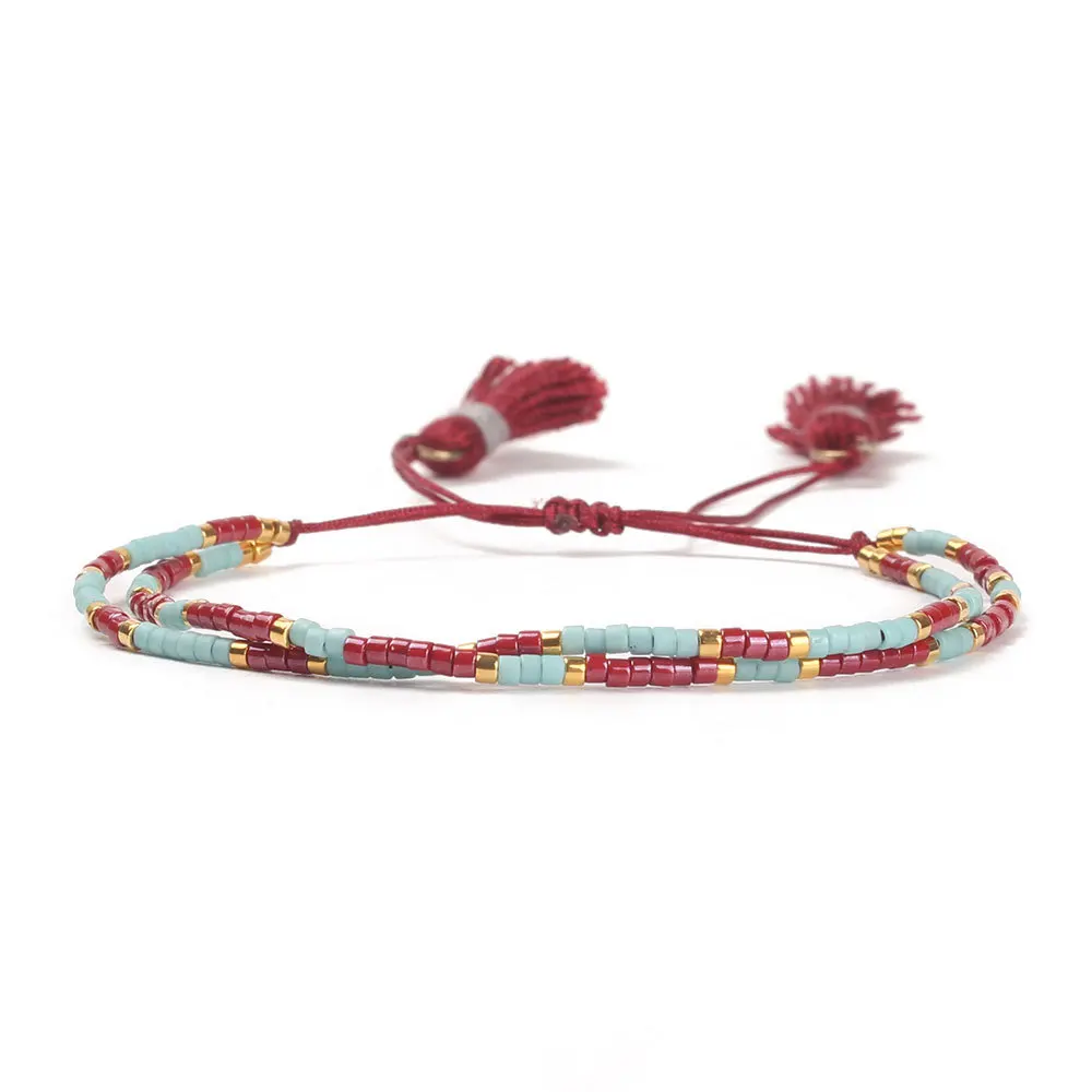

New Arrival Bohemian MIYUKI Bracelet Seed Beads Tassel Bracelets For Woman Girl Jewelry Women's Bracelet Wholesale, Please check the color options