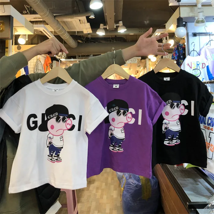 
Huzhou Factory Outlet Baby kids Plaid Unisex Summer Cotton T shirt For Ali Online Shopping 