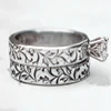 High quality antique love silver ethical engagement ring