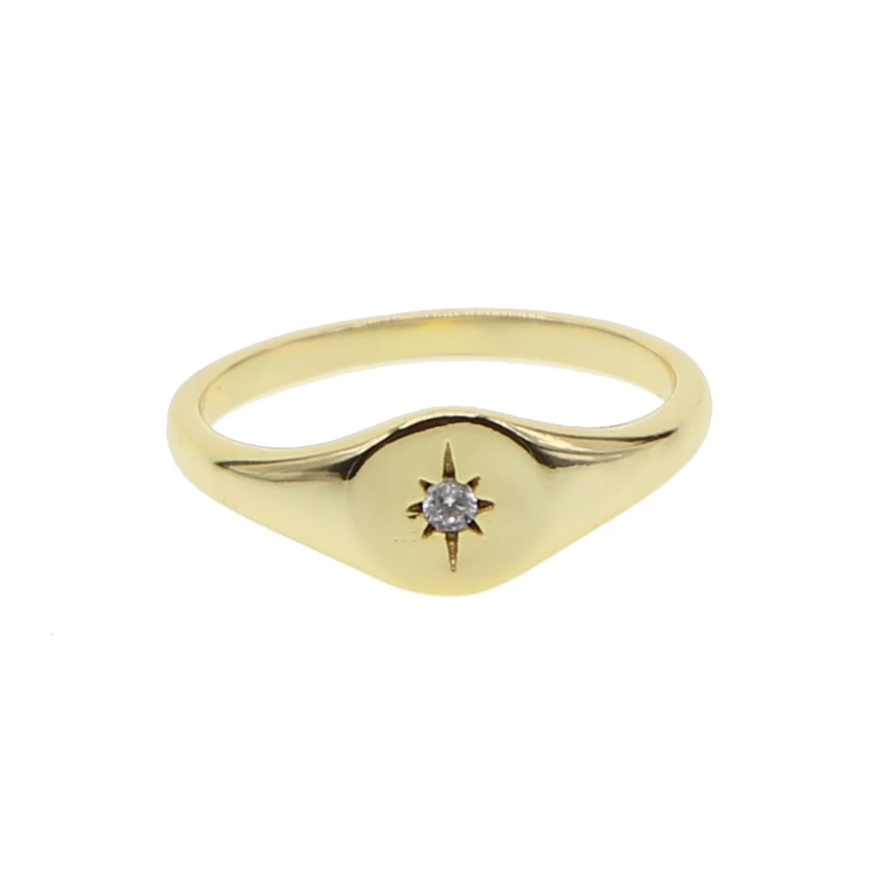 fashion star ring 2018 Christmas gift gold plated simple geometric finger jewelry for women elegance design