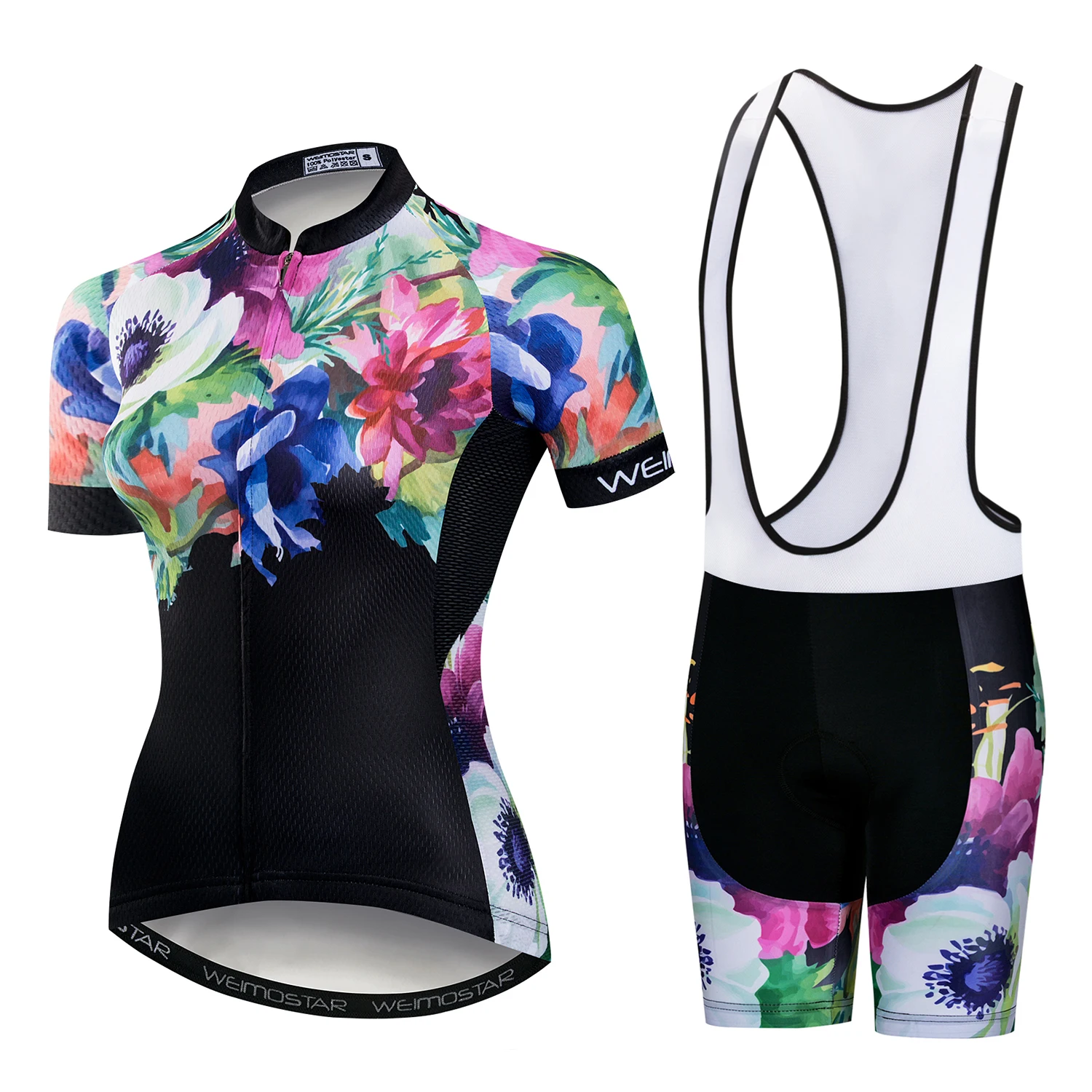 Wholesale Women Cycling Jersey Set Bib Shorts Short Sleeve Custom Pro