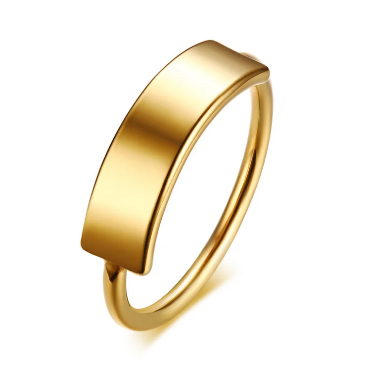 

high quality 14k gold jewelry wholesale custom engraved name ring for women