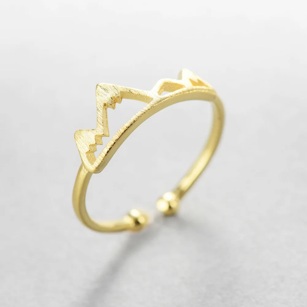 

MYLOVE FREE SHIPPING size adjustable gold color lovely mountain latest 925 sterling silver ring design