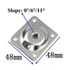 modern furniture accessories carbon steel material table legs top straight angle 1.9"48mm M8 5/16" screw mounting plate