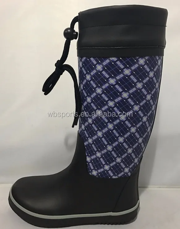 printed rubber boots